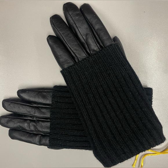 Cashmere lined convertible leather gloves - Picture 2 of 6
